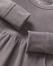 Load image into Gallery viewer, Long Sleeve Ribbed Dress - Graphite