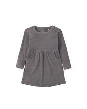 Load image into Gallery viewer, Long Sleeve Ribbed Dress - Graphite