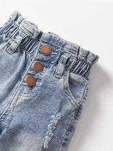 Load image into Gallery viewer, Paperbag Waist Denim - Light Wash