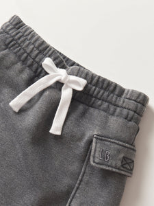 Cargo Skort - Charcoal Wash