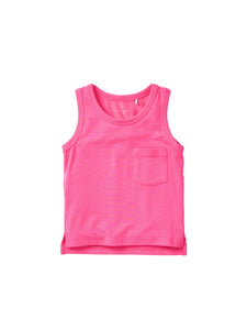 Neon Bamboo Pocket Tank - Pink