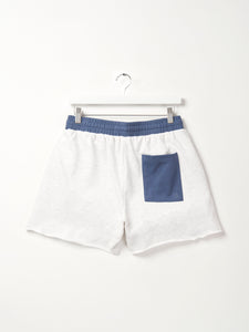Adult USA Raw Edge Sweatshort - Heather Grey