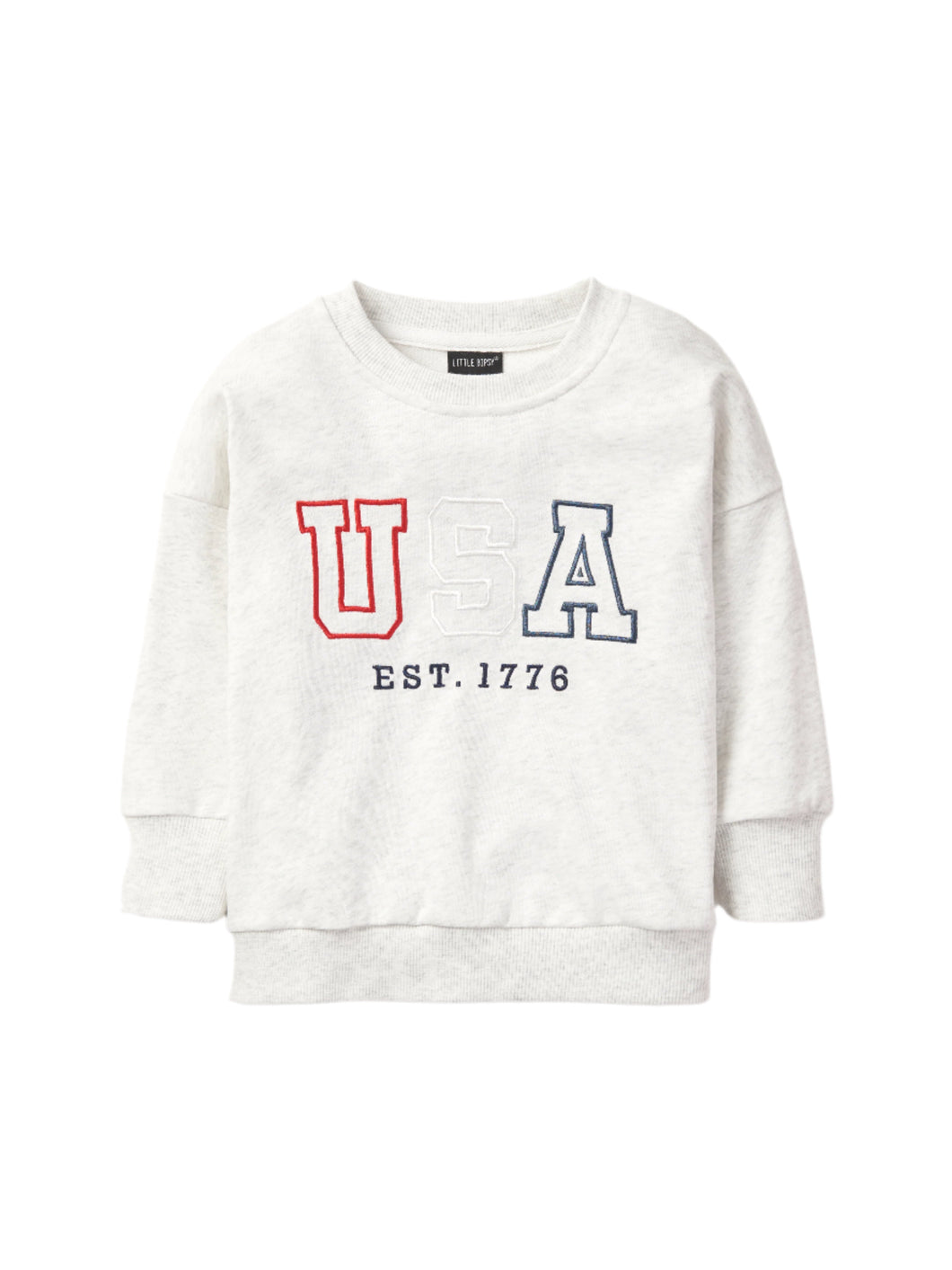 USA Lightweight Crewneck - Heather Grey