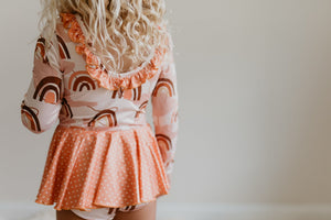Sunset Rainbow Skirted Leotard