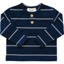 Load image into Gallery viewer, Navy Stripe Long Sleeve Tee