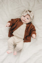 Load image into Gallery viewer, Oatmeal Organic Snap Long Sleeve Ribbed Bodysuit