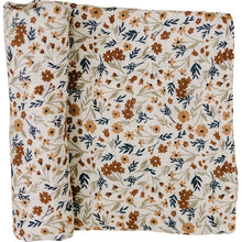 Load image into Gallery viewer, Harvest Floral Muslin Swaddle Blanket