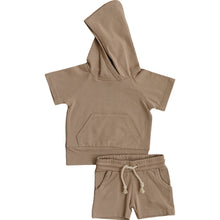 Load image into Gallery viewer, Sand Hooded Tee and Pocket Short Set