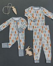 Load image into Gallery viewer, Dusty Blue Bunny Bamboo Two-piece Cozy Set