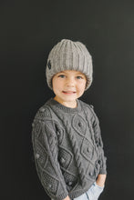 Load image into Gallery viewer, Grey Chunky Knit Beanie