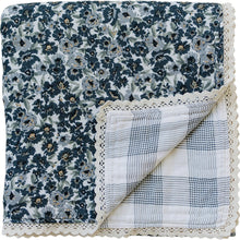 Load image into Gallery viewer, Liberty Floral + Coastal Plaid Lace Muslin Quilt