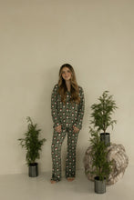 Load image into Gallery viewer, Long Sleeve Women&#39;s Bamboo Pajamas | Santa Checkerboard