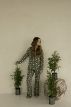 Load image into Gallery viewer, Long Sleeve Women&#39;s Bamboo Pajamas | Santa Checkerboard