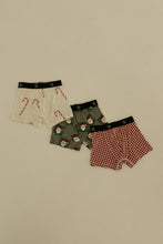 Load image into Gallery viewer, Bamboo Boxers (3 Pack) | Red Gingham, Candy Cane &amp; Santa Checkerboard