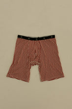Load image into Gallery viewer, Men&#39;s Bamboo Boxers (3 Pack) Red Gingham, Candy Cane &amp; Santa Checkerboard