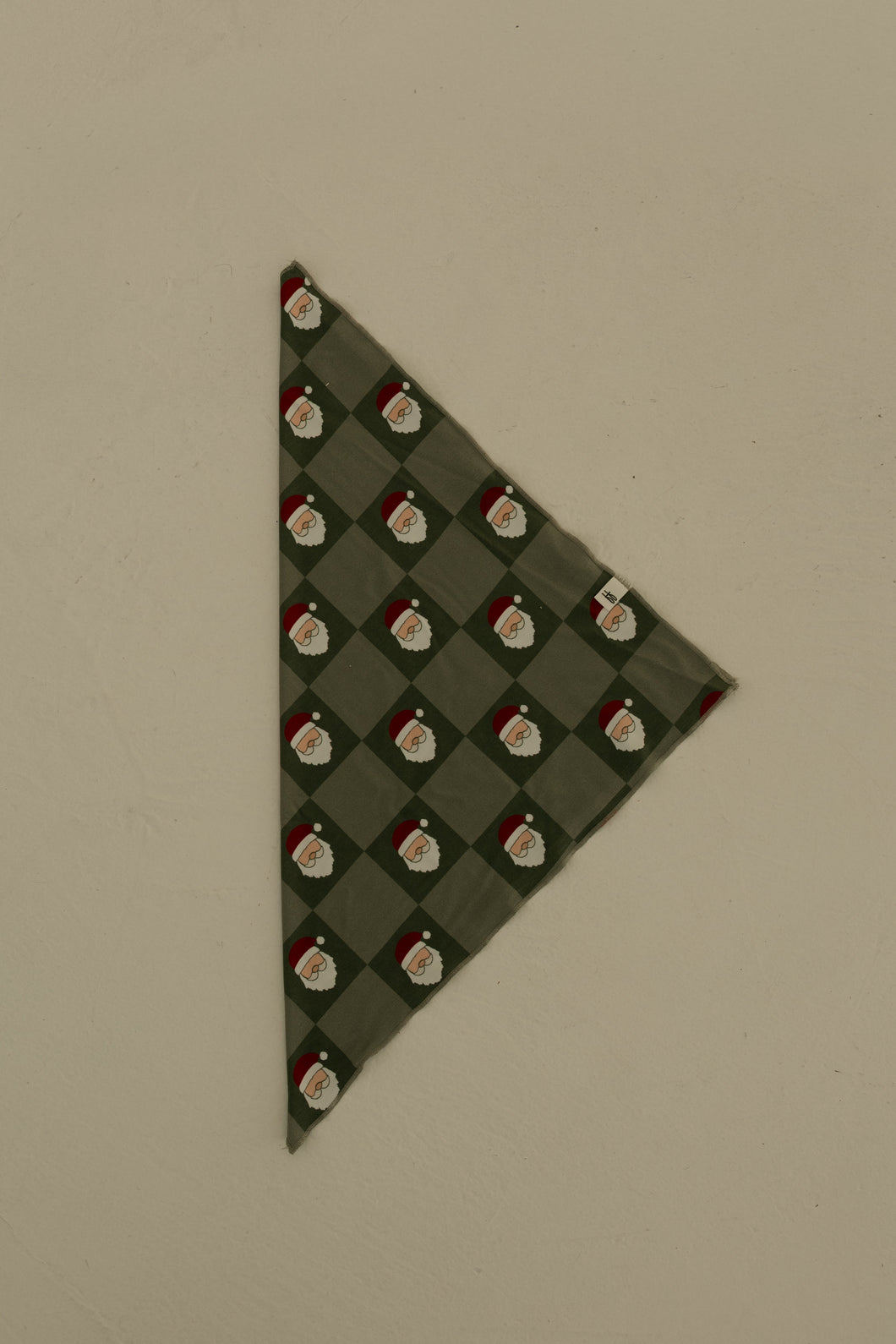 Bamboo Bandana | Santa Checkerboard