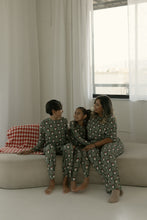 Load image into Gallery viewer, Pre-Teen Straight Leg Bamboo Pajamas | Santa Checkerboard