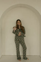 Load image into Gallery viewer, Bamboo Zip Pajamas | Santa Checkerboard