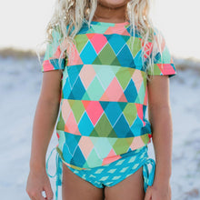 Load image into Gallery viewer, Diamond Rash Guard Swimsuit