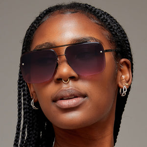 Bella Faded Purple and Pink - Tangle Free Aviator Sunglasses