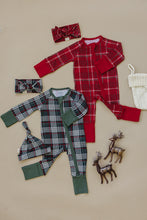 Load image into Gallery viewer, Red Plaid Bamboo Zipper