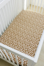 Load image into Gallery viewer, Mustard Floral Bamboo Stretch Crib Sheet