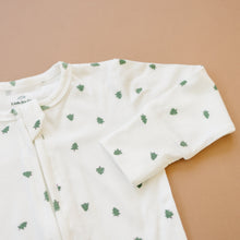 Load image into Gallery viewer, Tiny Trees Ribbed Bamboo Zippy Romper