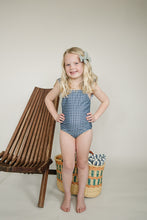 Load image into Gallery viewer, Navy Gingham One-Piece