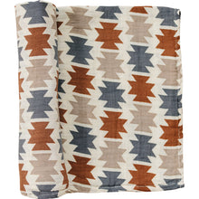 Load image into Gallery viewer, Western Aztec Muslin Swaddle Blanket