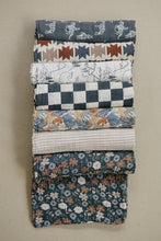 Load image into Gallery viewer, Charcoal Checkered Muslin Swaddle Blanket