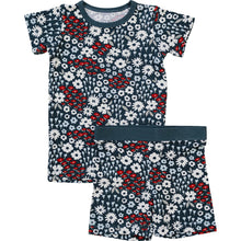 Load image into Gallery viewer, Americana Floral Ribbed Bamboo Cozy Short Set