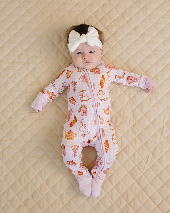 Bamboo Zip Romper | Cottagecore Cutie