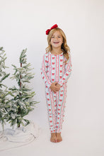 Load image into Gallery viewer, Bamboo Two Piece Set | Retro Candy Cane