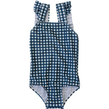 Load image into Gallery viewer, Navy Gingham One-Piece