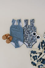 Load image into Gallery viewer, Navy Gingham One-Piece