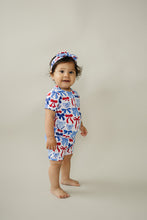 Load image into Gallery viewer, Bamboo Shorts Set | Red-White &amp; Bows