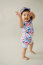 Load image into Gallery viewer, Bamboo Shorts Set | Red-White &amp; Bows