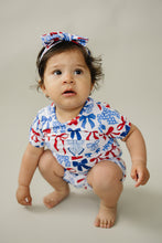 Load image into Gallery viewer, Bamboo Shorts Set | Red-White &amp; Bows