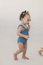Load image into Gallery viewer, Navy Gingham One-Piece
