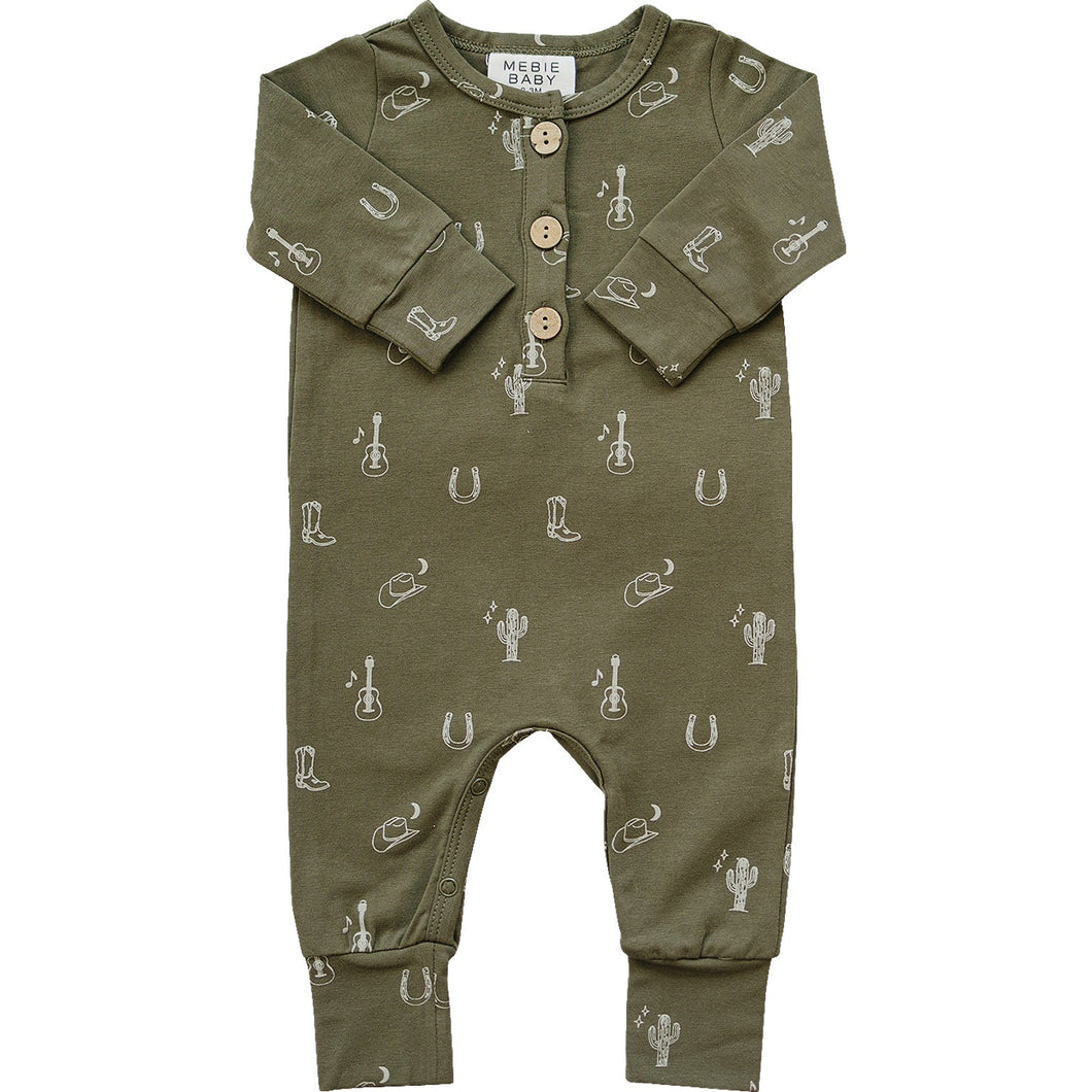 Nashville Long Sleeve Button Romper