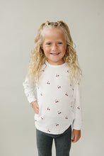 Load image into Gallery viewer, Cherry Pointelle Long Sleeve Tee