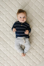 Load image into Gallery viewer, Navy Stripe Long Sleeve Tee