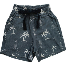 Load image into Gallery viewer, Navy Surfer Linen Cotton Shorts