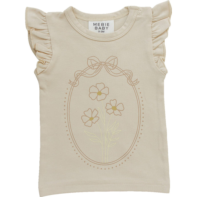 Floral Framed Ruffle Tee