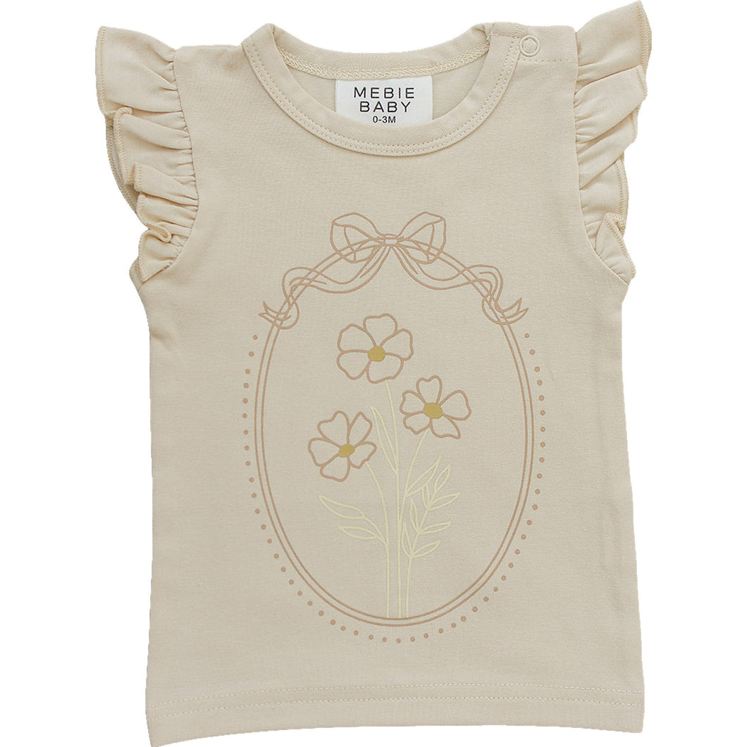Floral Framed Ruffle Tee