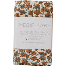 Load image into Gallery viewer, Cream Magnolia Bamboo Stretch Swaddle