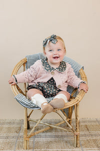 Pink Pointelle Button Down Cardigan