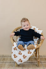 Load image into Gallery viewer, Navy Cable Knit Sweater