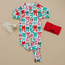 Load image into Gallery viewer, Bamboo Zip Romper | Merry Bows