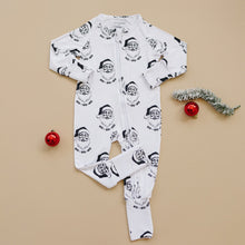 Load image into Gallery viewer, Bamboo Zip Romper | Cool Santa